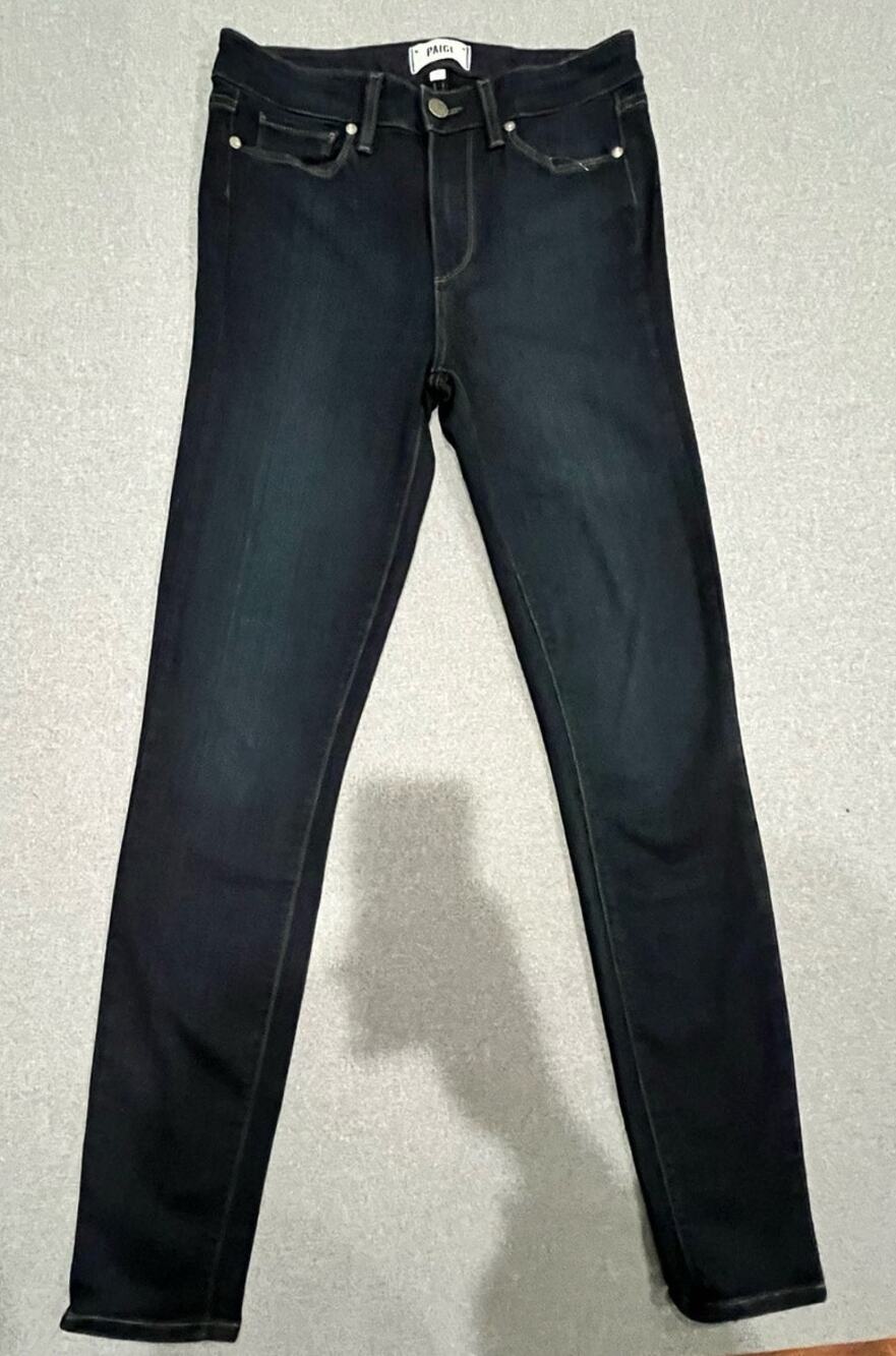 Paige Jeans Hoxton Ultra Skinny High Rise Dark Wash Jeans 26